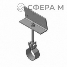 Крепление одного трубопровода к железобетонной балке