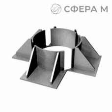 Неподвижная четырехупорная усиленная опора