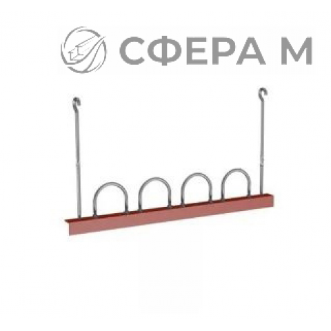 Подвеска четырех труб на опорном уголке в Бресте